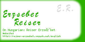 erzsebet reiser business card